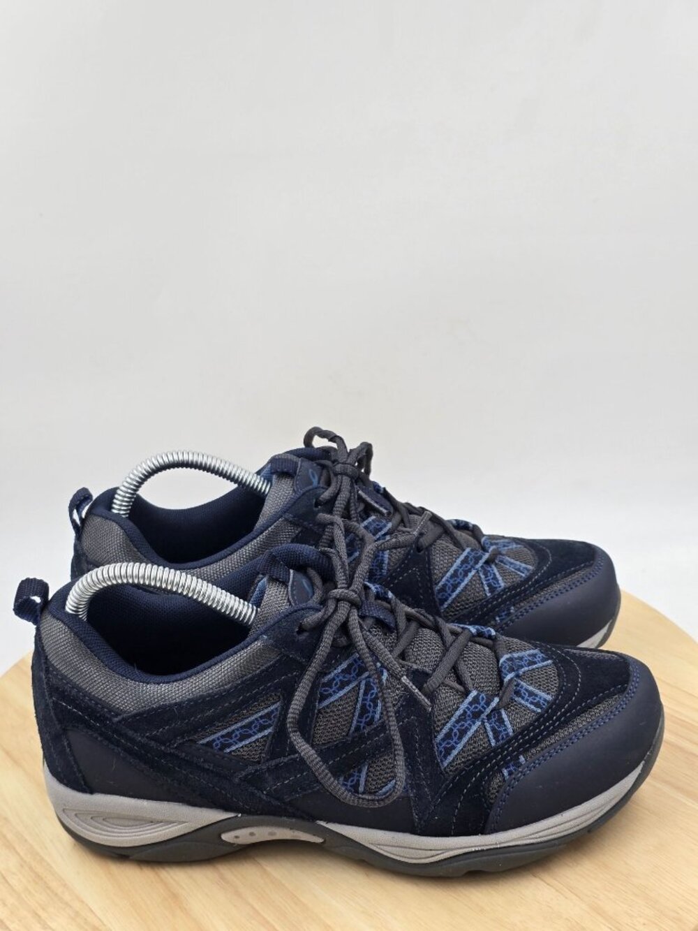 Easy Spirit Exploremap Walking Shoes Navy Nubuck Athletic Shoes Womens sz 8W